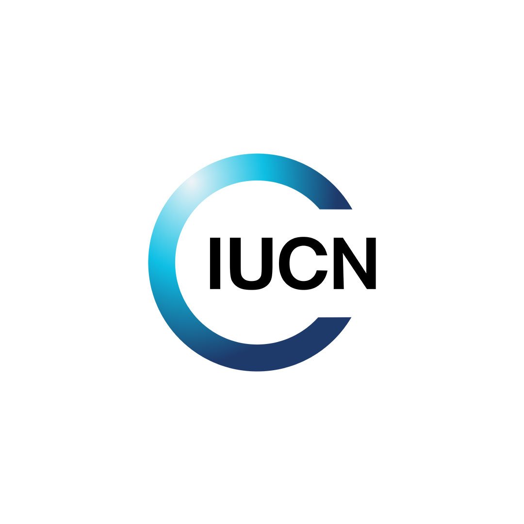 The logo of IUCN, featuring a circular design with a gradient blue color and the company's initials in black in the center.