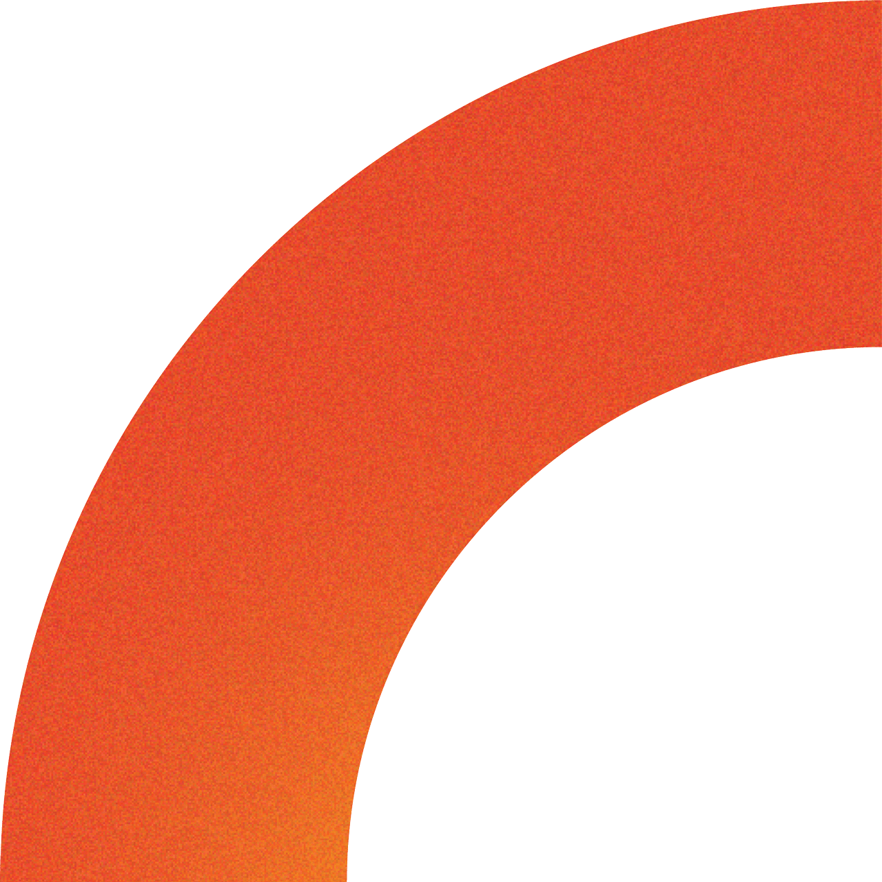 A close-up of an orange gradient circle on a black background.