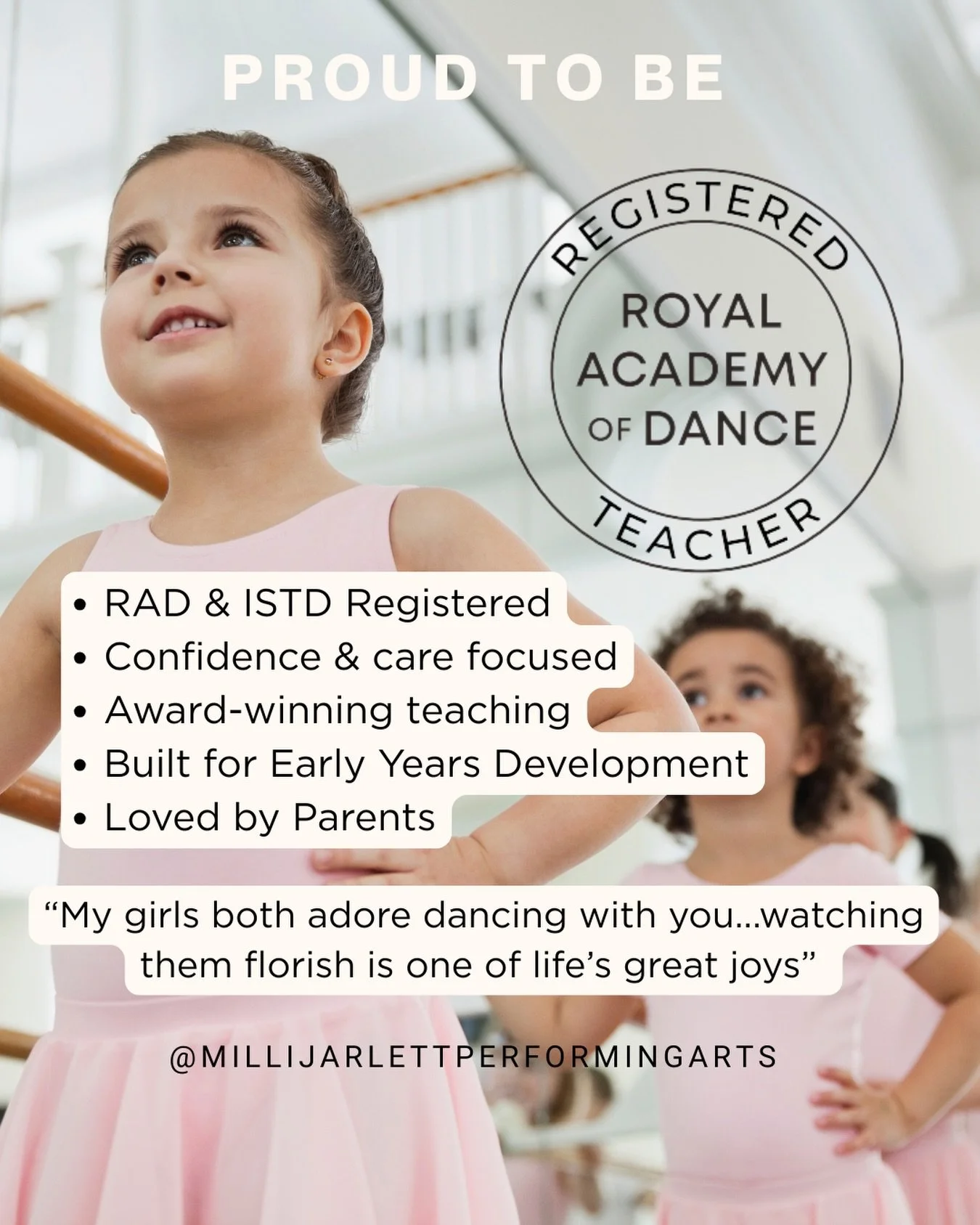 We have the most incredible offer for the next 10 people who book for September!

🩰💫 Use the code FIRSTFAMILIES25 to get an exclusive 25% discount of your first terms fee&rsquo;s! 

Valid on our Thursday morning and Sunday morning classes!

Book yo