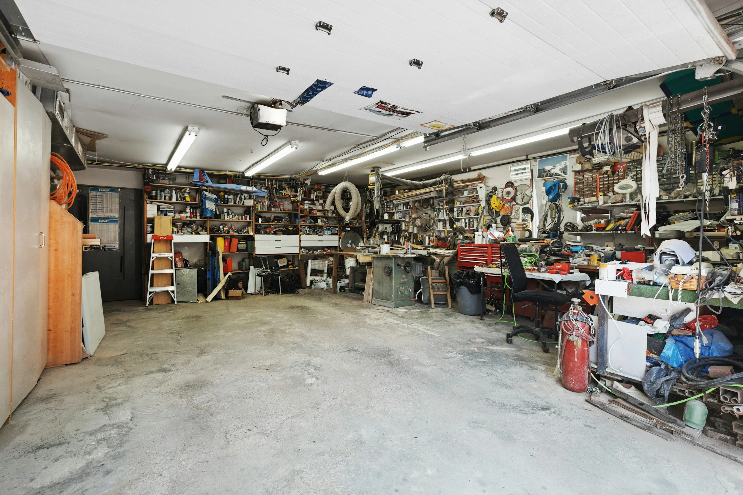A well-organized garage after a professional junk removal