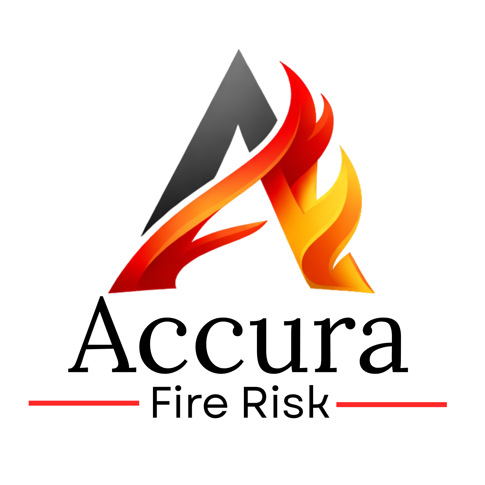 A logo featuring a stylized black mountain peak with red, orange, and yellow flames rising below it, with the text 'Fire Mountain' underneath.