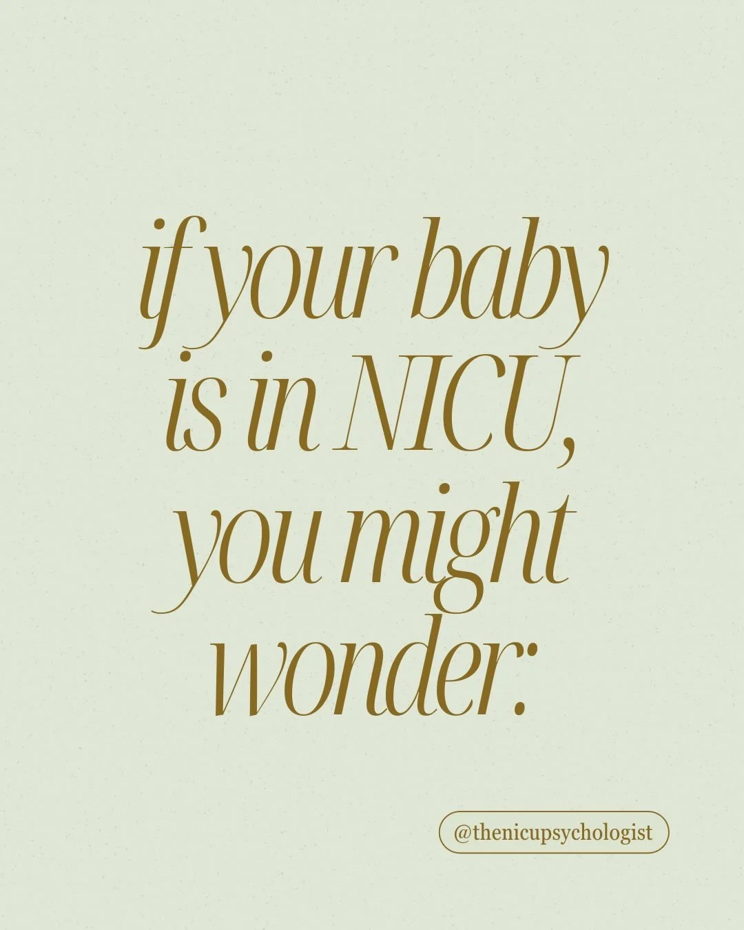 Connection in NICU doesn&rsquo;t require perfection. 

It&rsquo;s built through repetition:
Voice
Smell
Touch
Rhythm

If you&rsquo;ve ever left the unit thinking &lsquo;I didn&rsquo;t do enough&rsquo;&hellip;

Please hear this:

Your baby is biologic
