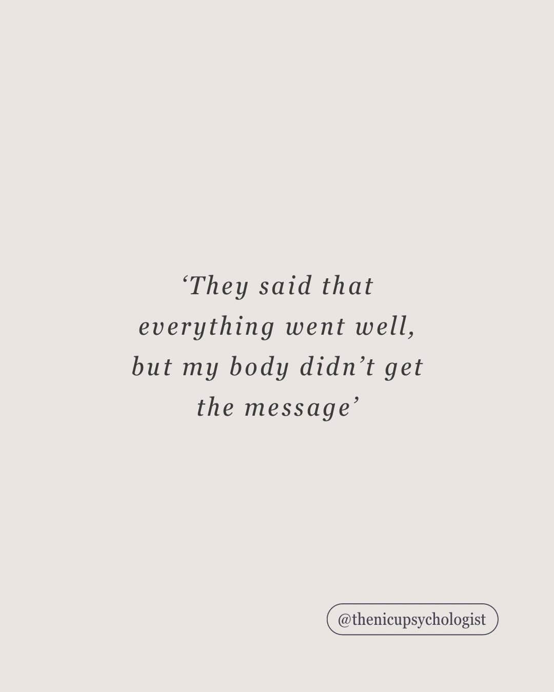 Many parents describe a strange disconnect after difficult or medically complex experiences:

Logically, they know things are okay now.
But physically or emotionally, they still feel anxious, unsettled, tearful, numb, or constantly on edge.

This can