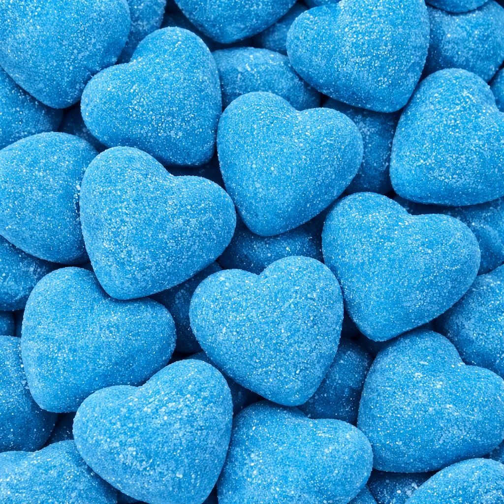 Corações de Framboesa Recheados e Ácidos