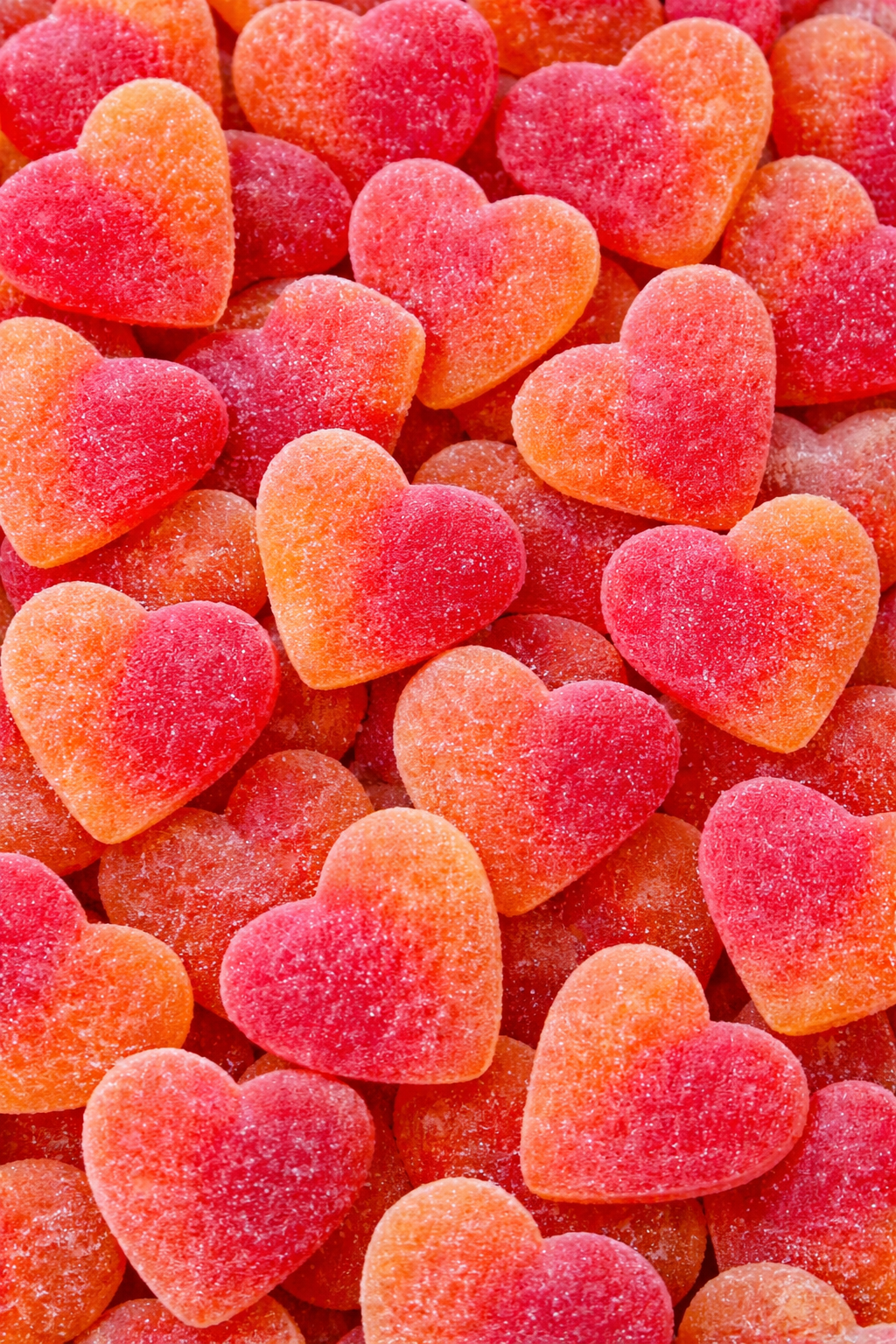 Corações de Pêssego Açúcar