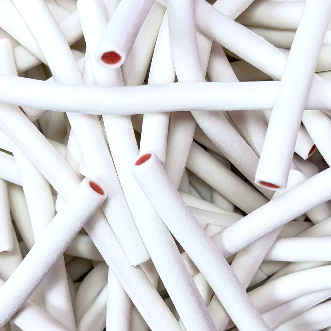 Tubos de Morango e Nata Brilho