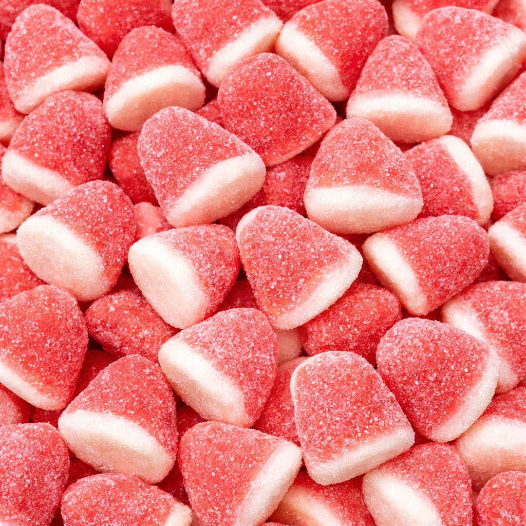 Beijinhos de Morango e Nata Açúcar