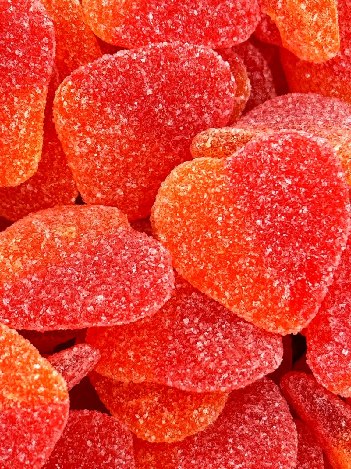 Corações de Pêssego Açúcar