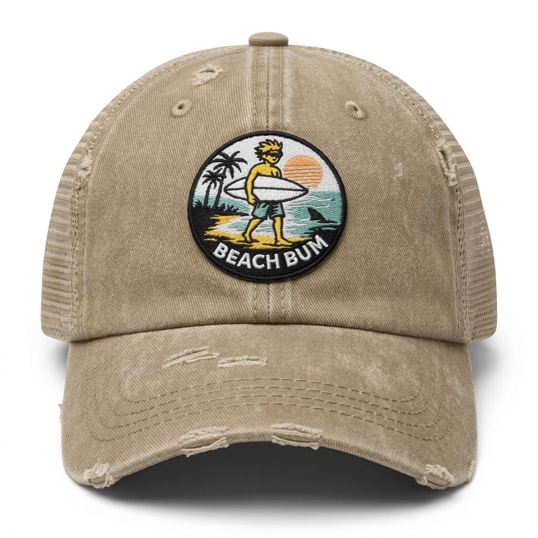 The Breakwater Cap - Sandbar- distressed embroidered emblem