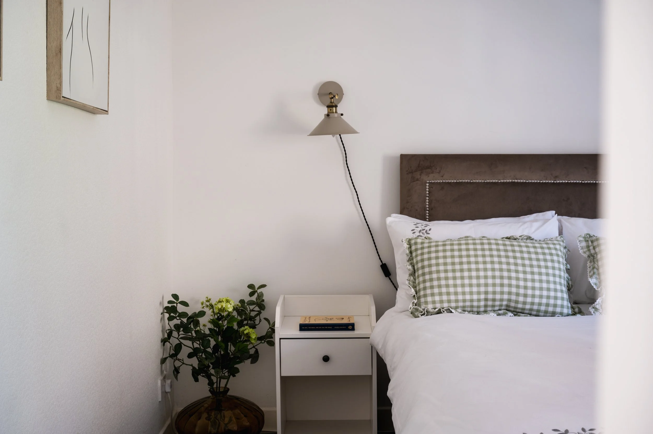 Two-bedroom self-catering apartment interior, Birnam, Dunkeld side table.jpg