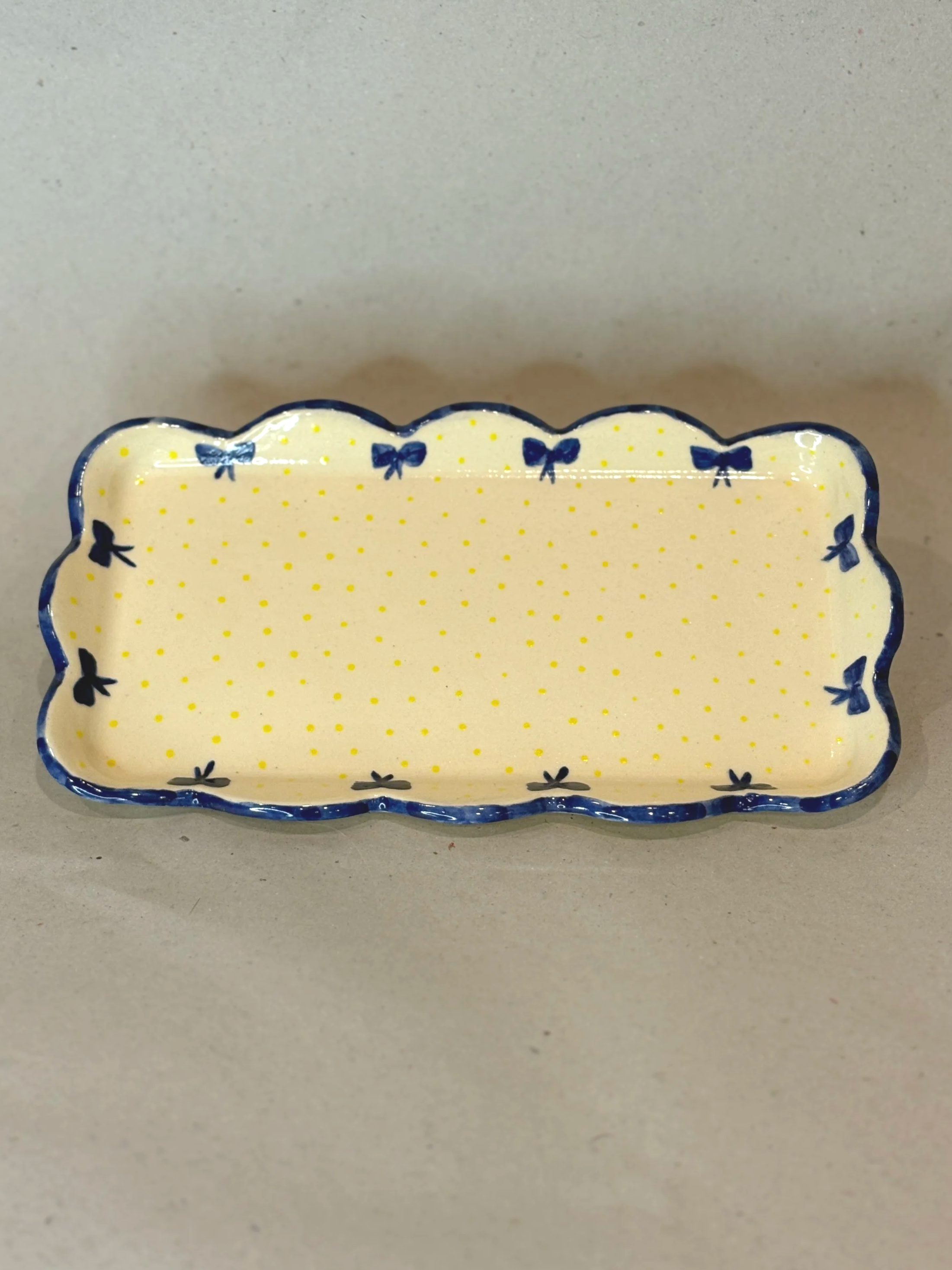 Navy & Yellow Tray