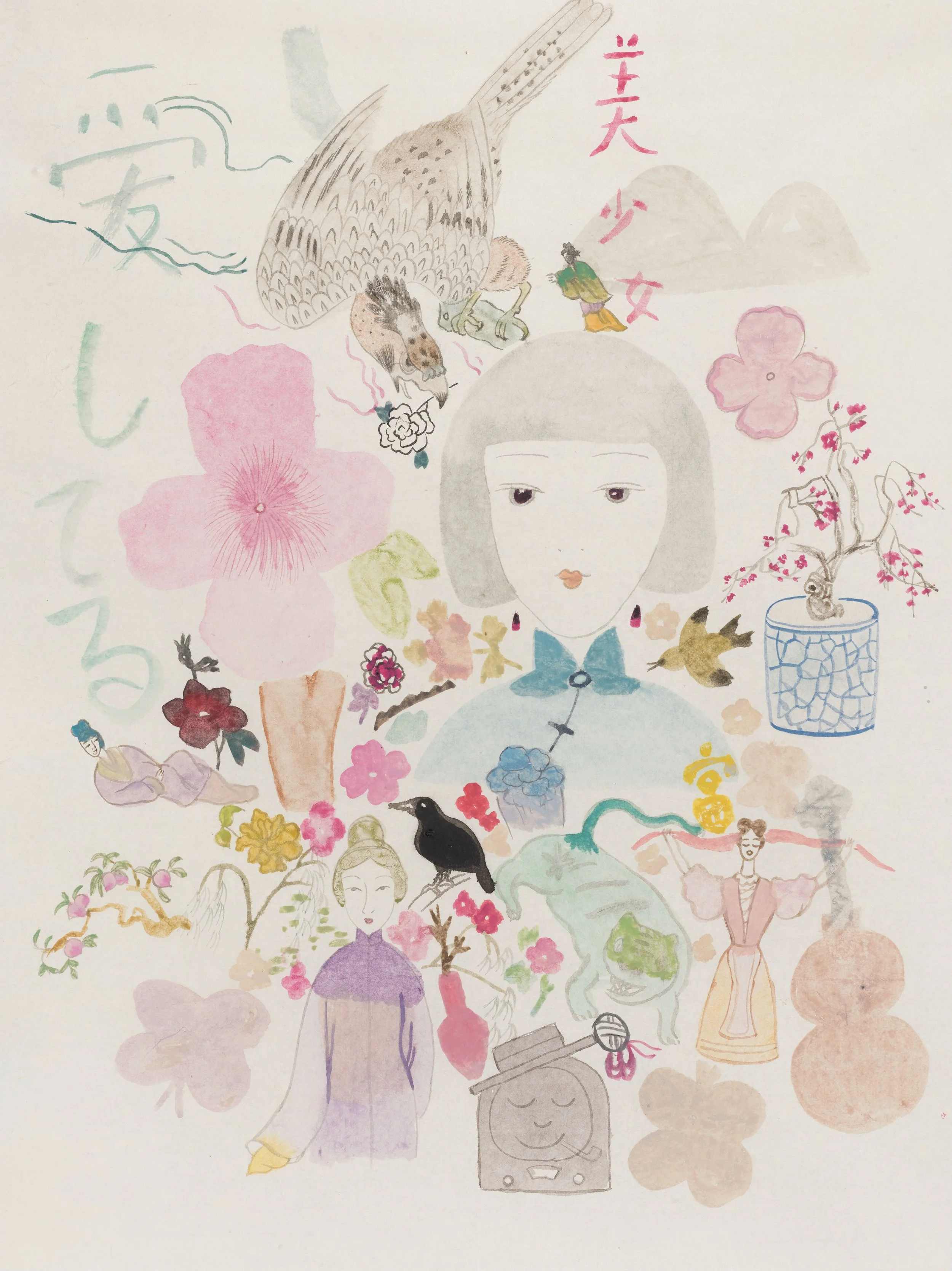 《美少女系列09 》纸本设色46.5x35cm2022.JPG