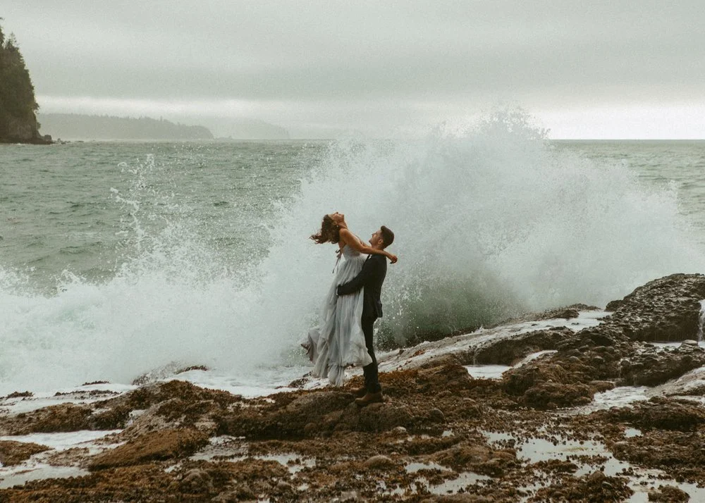 Destination wedding ocean wedding olympic peninsula national park