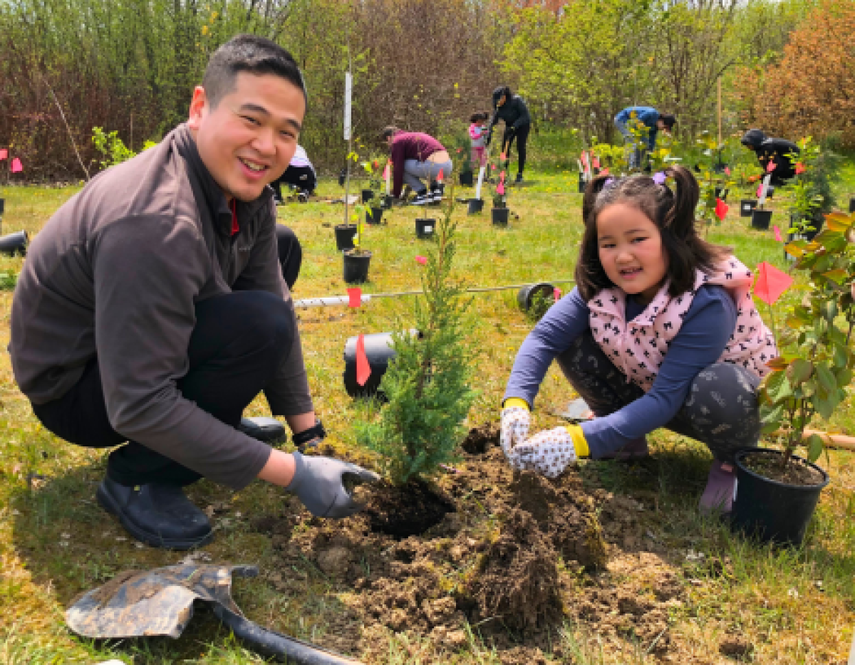 Community Tree Planting in Fallingbrook Park (Whitby)