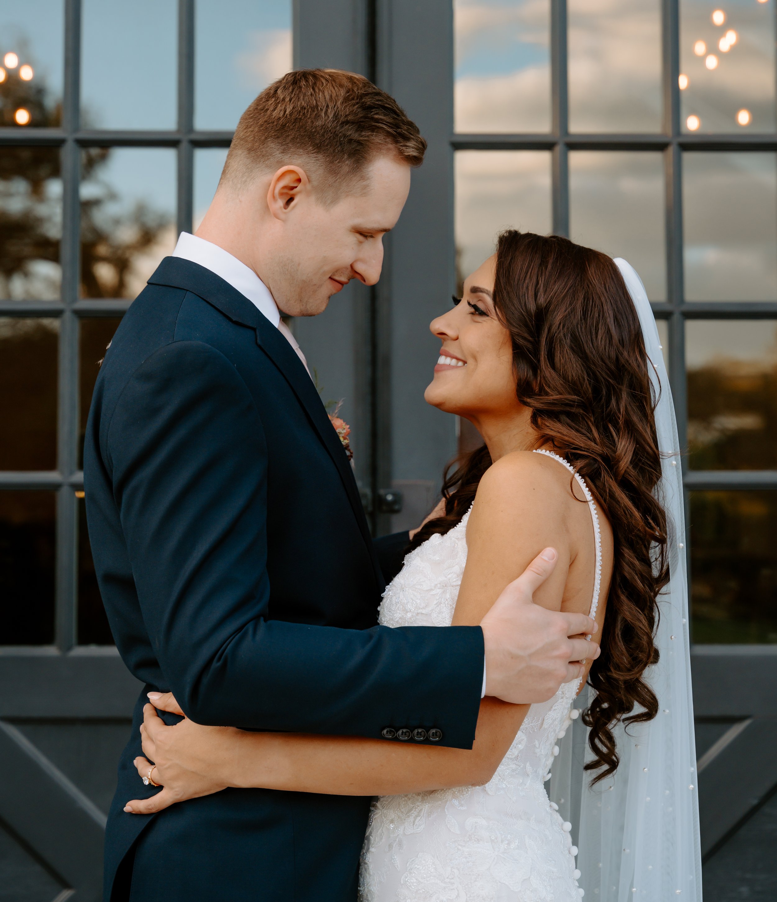 Candid wedding portrait of a couple photographed by a Seattle wedding photographer.
