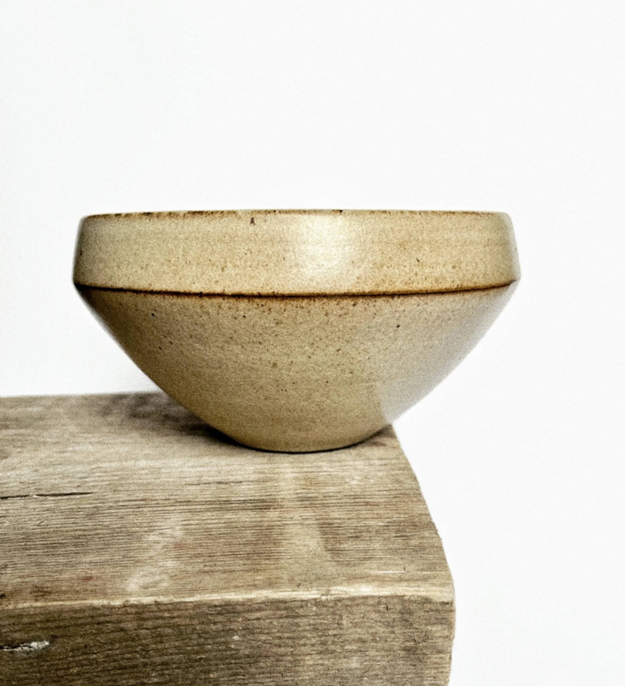 Angular Bowl in Satin Cream