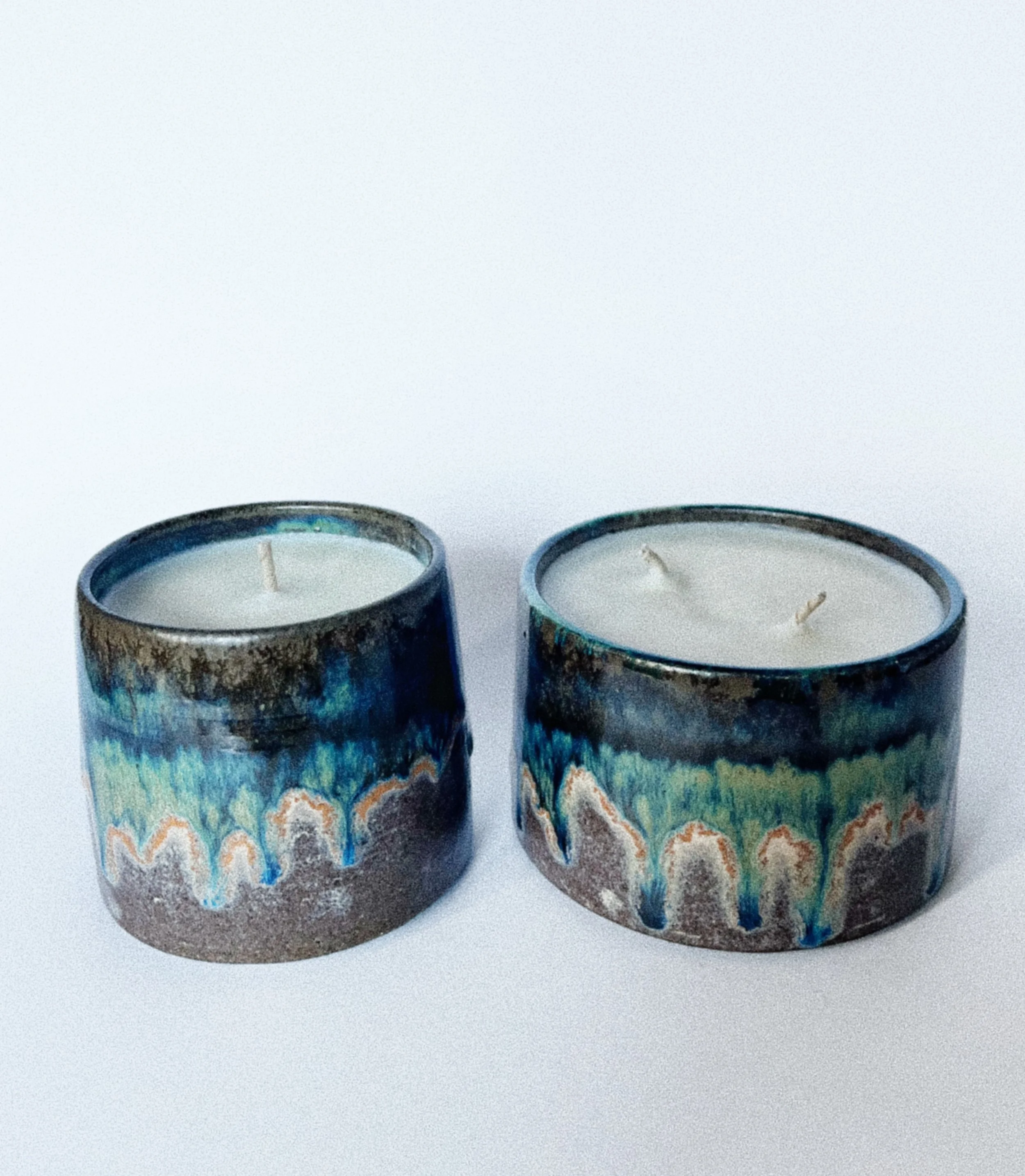 Handmade Ceramic Candle in Blush Rutile & Oribe