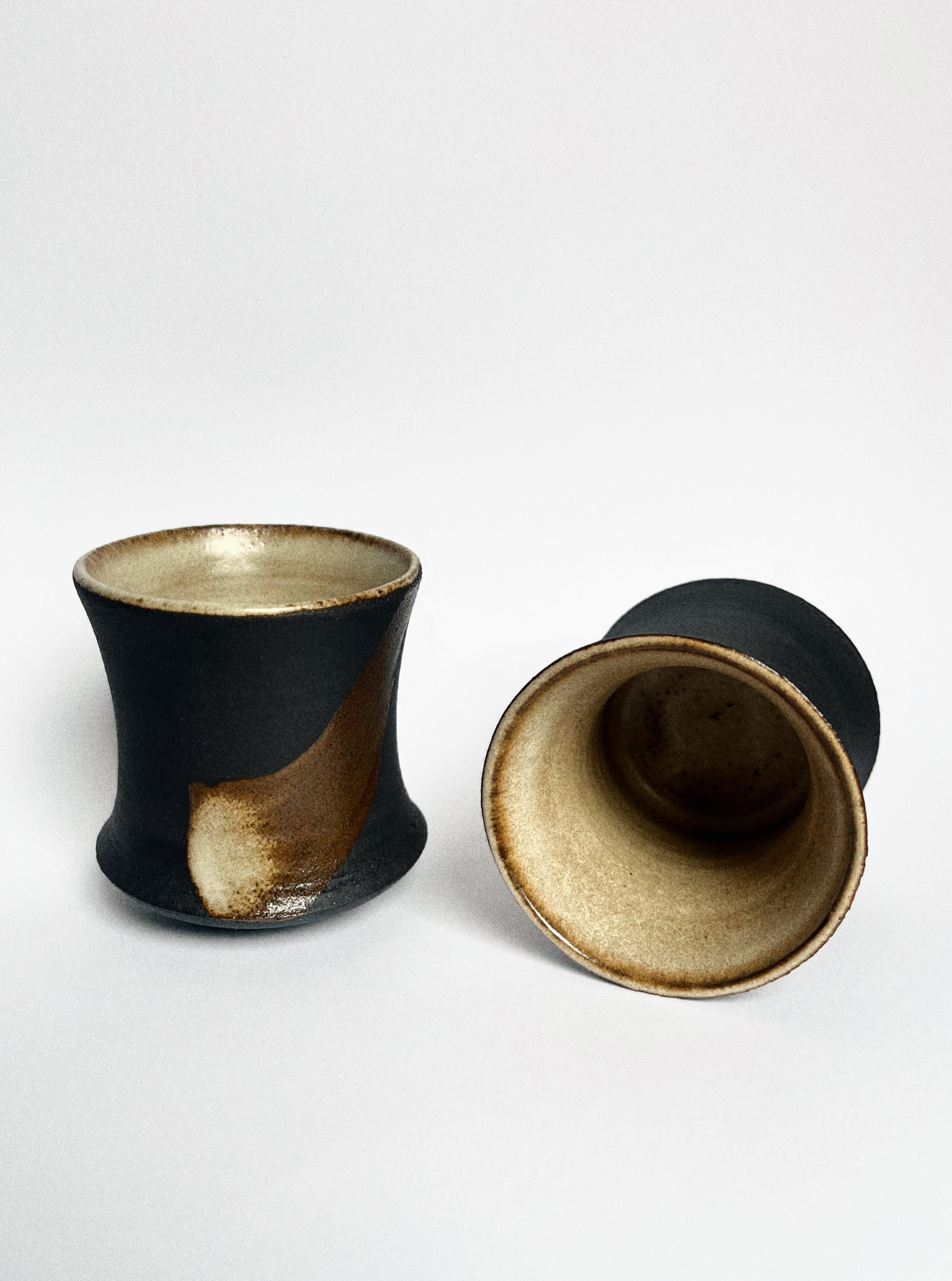 Bamboo teacup in Satin Cream