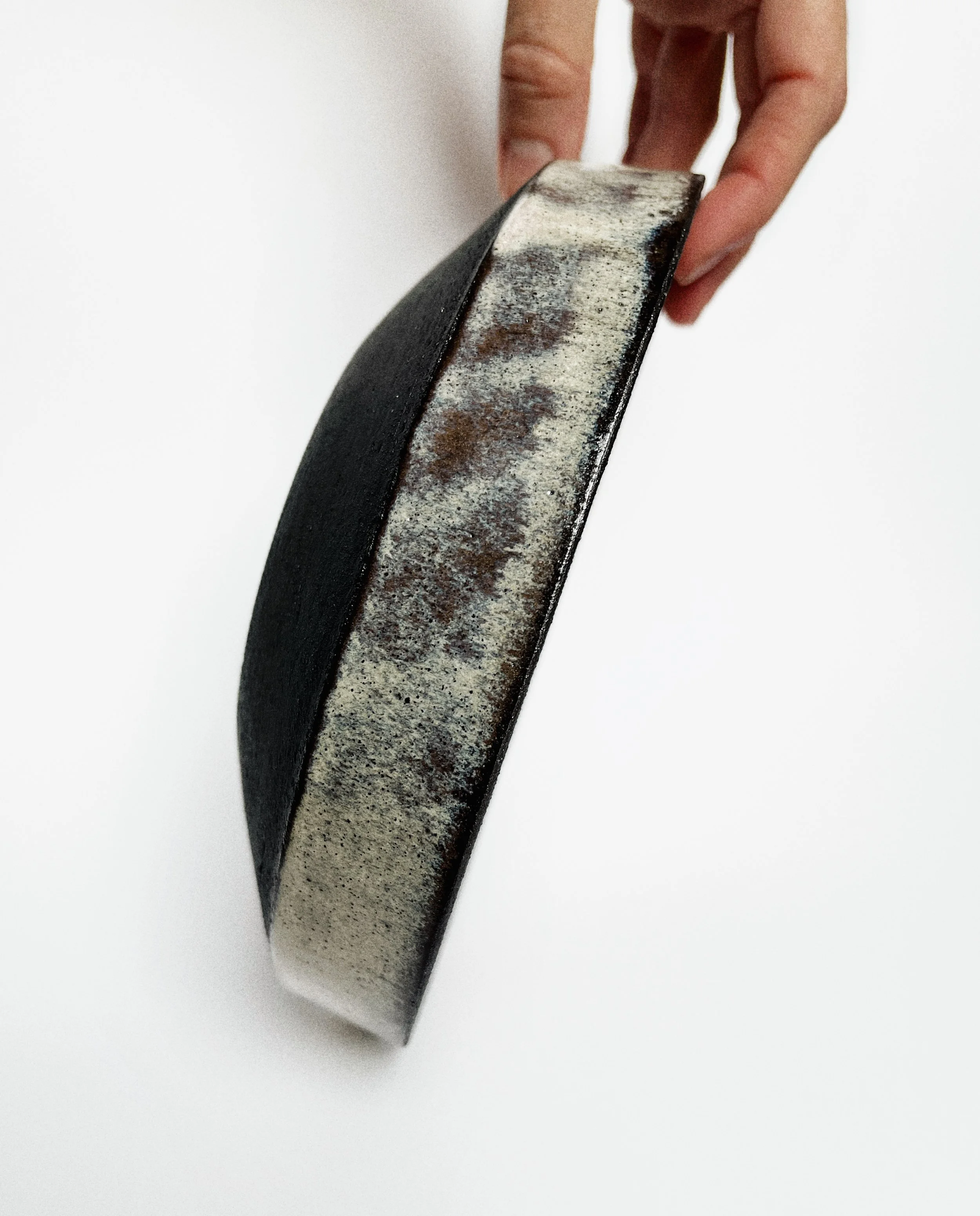 Angular Pasta Bowl in Blush Rutile