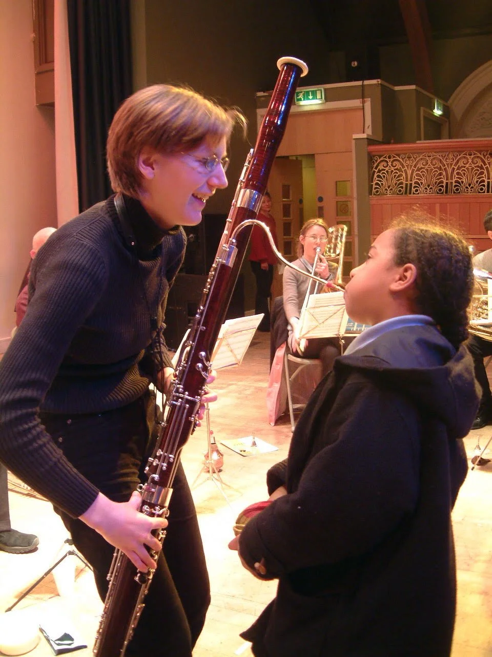 Practicing with the bassoon