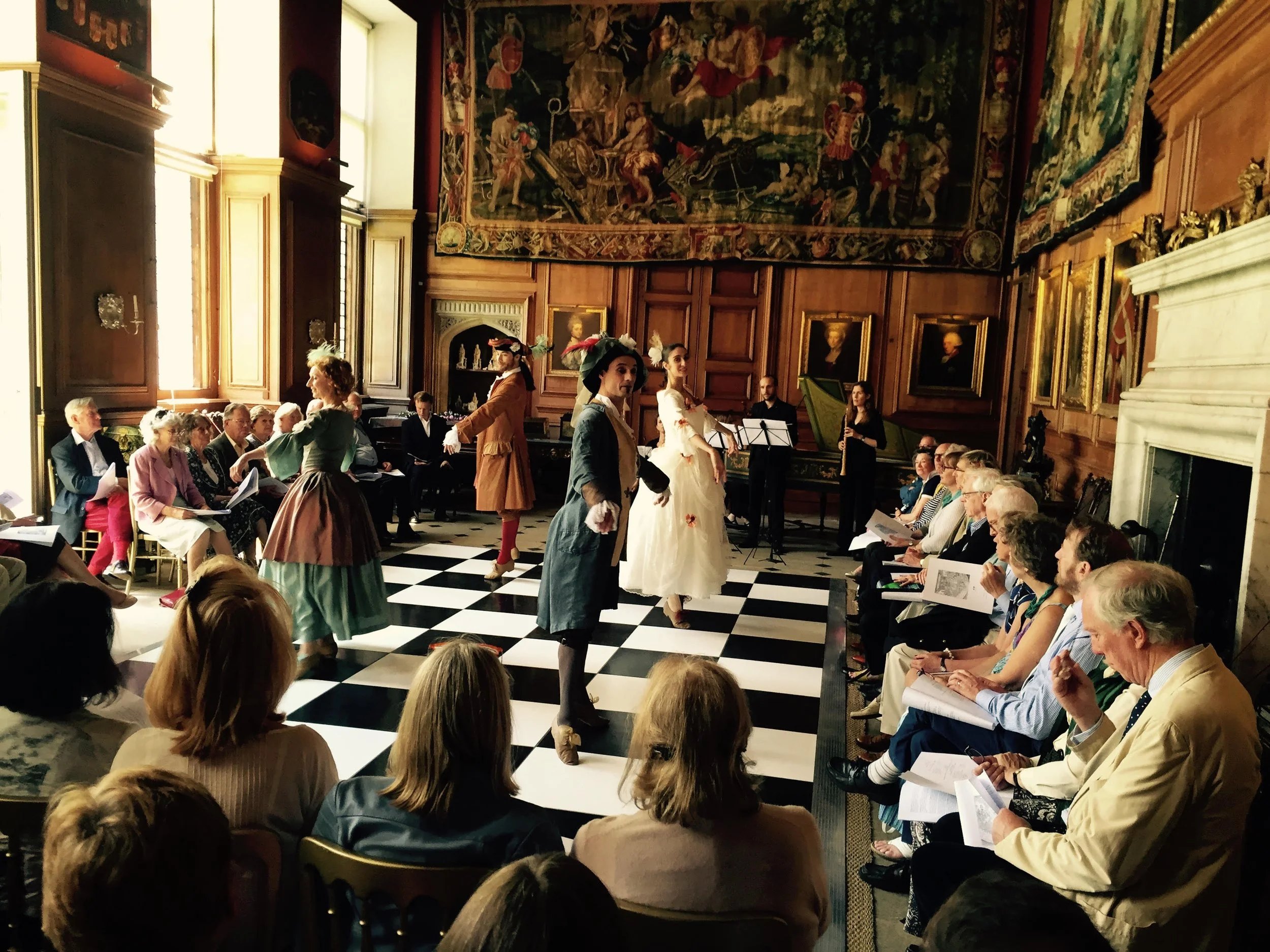 Recreating Handelian dance at Boughton House with the Parisian dance company Les Corps Eloquents.