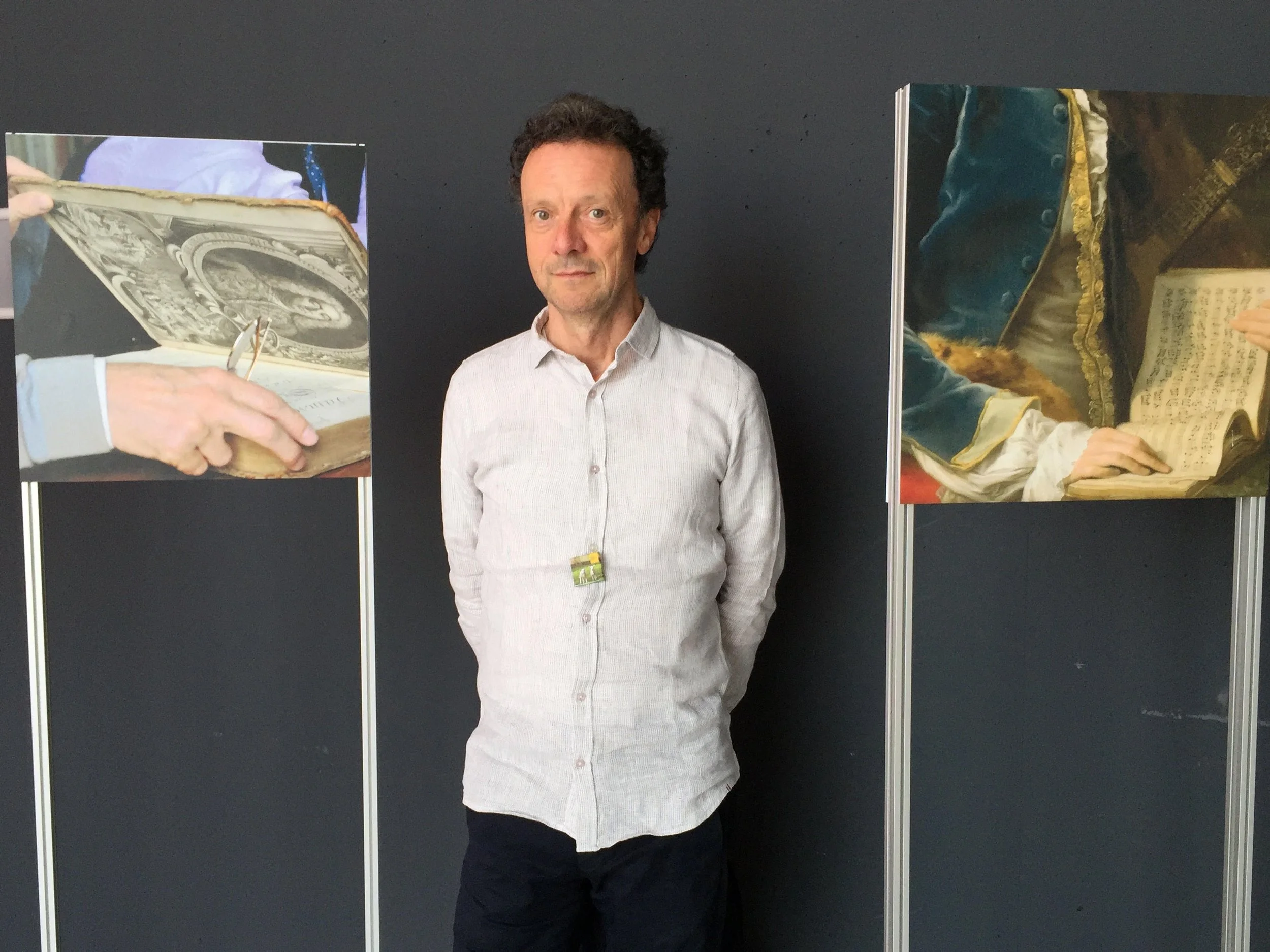 The Montagu Music Collection was lavishly showcased at the Utrecht Early Music Festival in 2015. 
On the left, I'm leafing through the precious first edition of Handel’s oratorio Sampson, 1743. 
On the right is a detail from a portrait of Lord Monthe