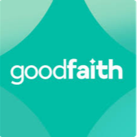 Goodfaith logo on a teal background