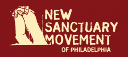 Logo for New Sanctuary Movement of Philadelphia featuring a raised fist.