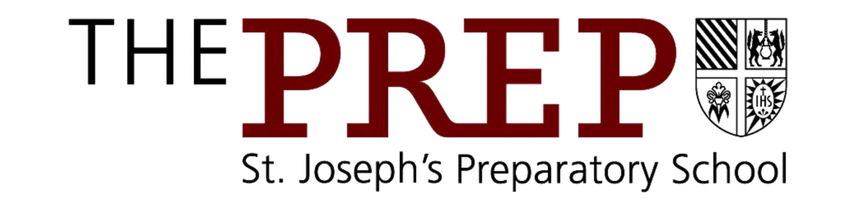 Logo of The PREP, St. Joseph's Preparatory School, featuring the school's crest with shield and symbols.