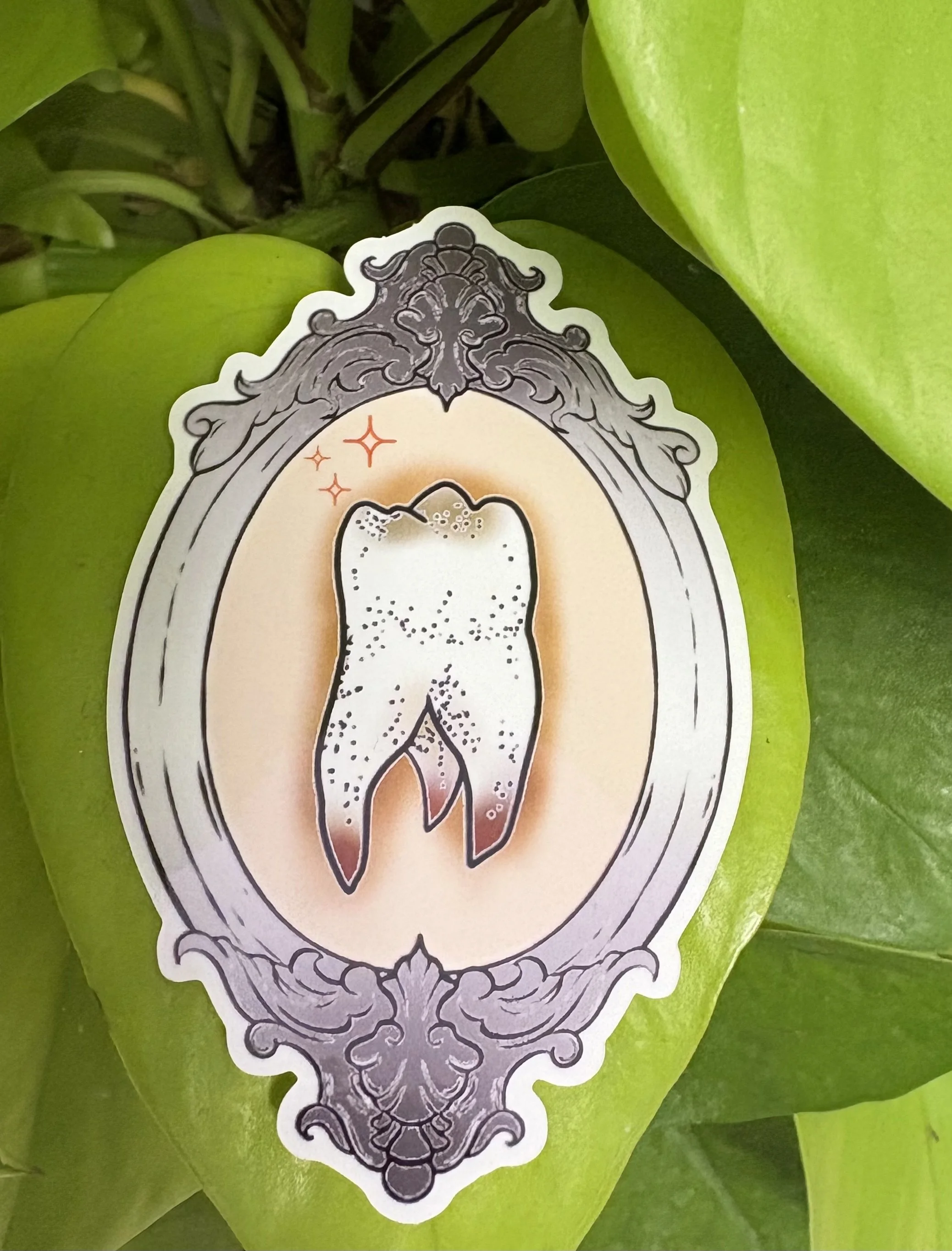 Framed Tooth Sticker