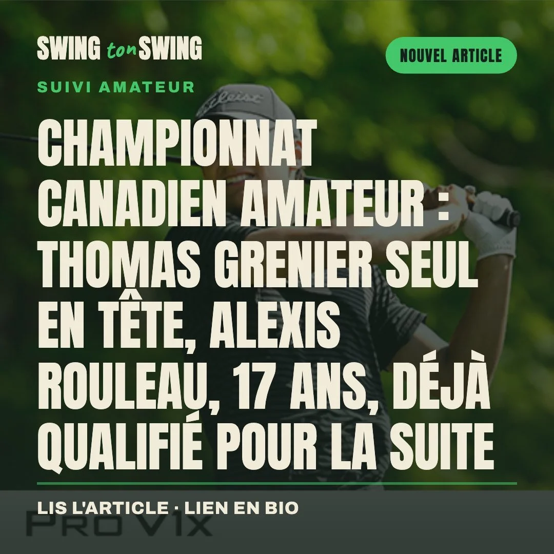 Thomas Grenier prend seul la t&ecirc;te du Championnat canadien amateur &agrave; -8, pendant qu'Alexis Rouleau, 17 ans, assure sa place pour la suite!

La ronde se poursuit, avec quelques qu&eacute;b&eacute;cois qui commenceront leur 2&egrave;me rond