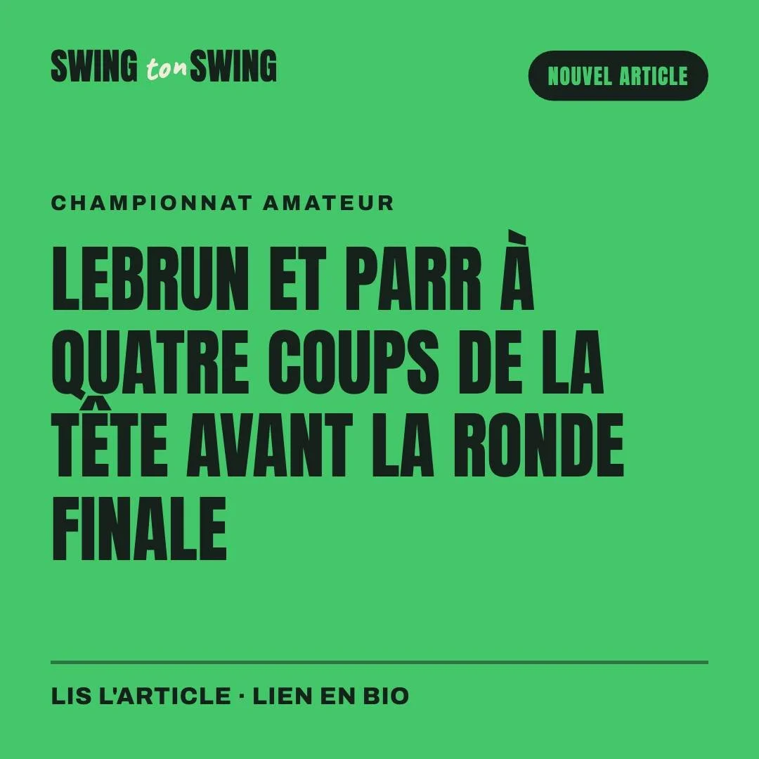 &Eacute;mile Lebrun signe un 67 et rejoint Jean-Philippe Parr au 3e rang du Championnat canadien amateur, &agrave; quatre coups de la t&ecirc;te. Rouleau, 17 ans, entre dans le top 10.

Article complet dans le bio!

@elebrun07  @_jpparr @alexisroulea