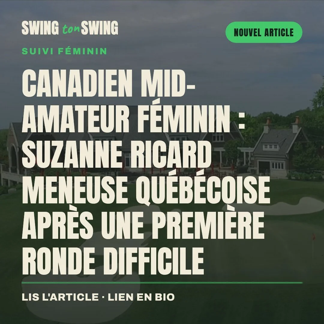 Sept Qu&eacute;b&eacute;coises au Championnat canadien mid-amateur f&eacute;minin &agrave; Burlington. Premi&egrave;re ronde difficile pour tout le monde. ⛳

Suzanne Ricard (Montr&eacute;al) m&egrave;ne le groupe avec un 80, 27e &agrave; &eacute;gali