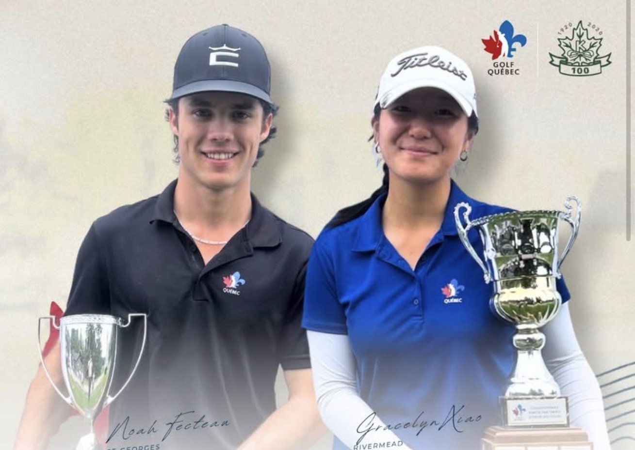 Noah Fecteau et Gracelyn Xiao champions provinciaux juniors en parties par trous 2026 à Knowlton