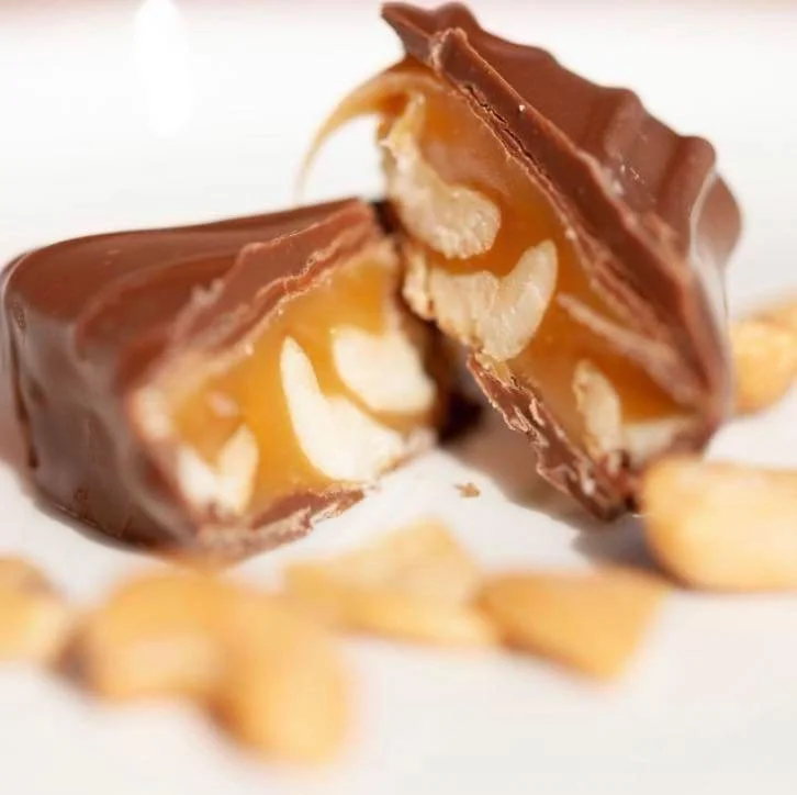 Our delicious Cashew Caramel!  Trust us you&rsquo;ll love it!
.
.
#bellbrookchocolateshoppe #bellbrookchocolates #heavenly #handdipped #2ndstreetmarket #centerville #ohio  #takealookatcrosspointecentre