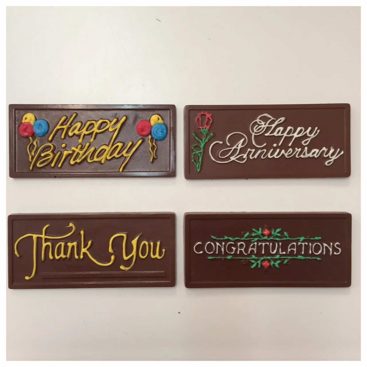 Large Chocolate Greeting "Cards"