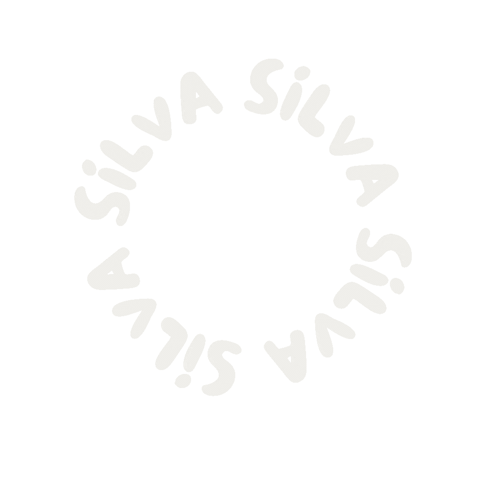 Empty white background with faint circular text that reads 'SILA SILVA' repeated around the circle.