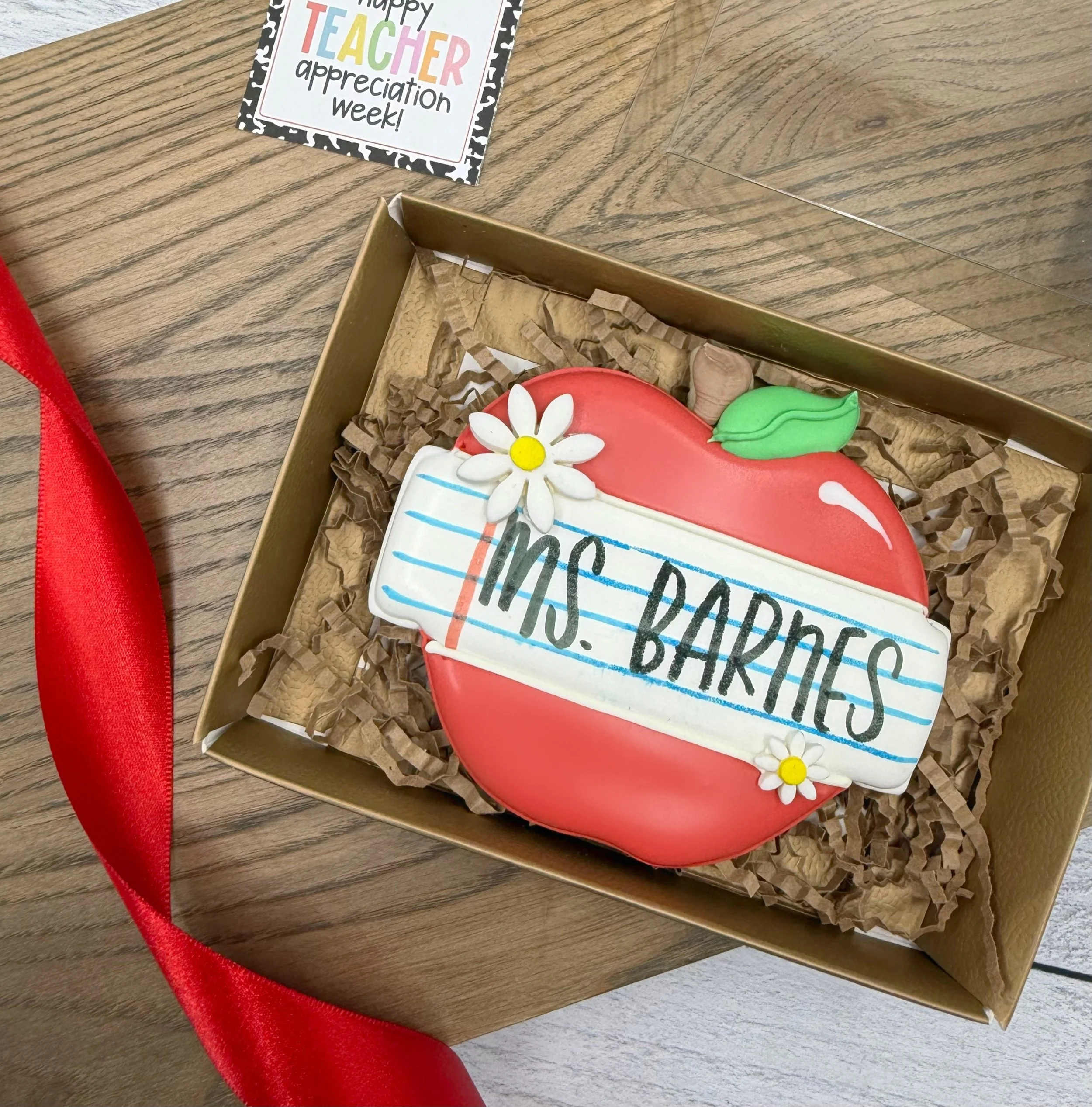Single Personalized Apple Cookie