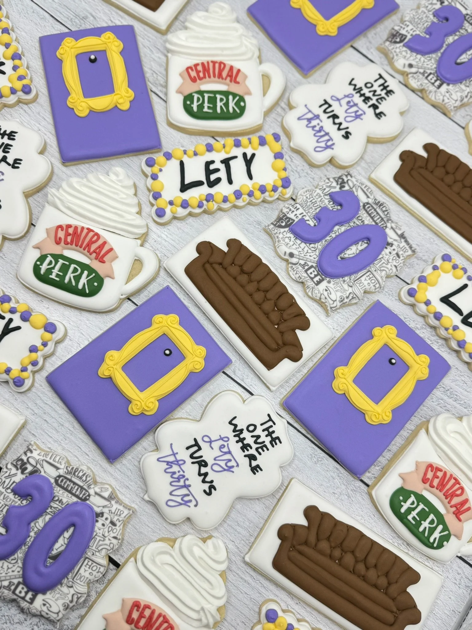 A set of cookies to celebrate the TV Show friends