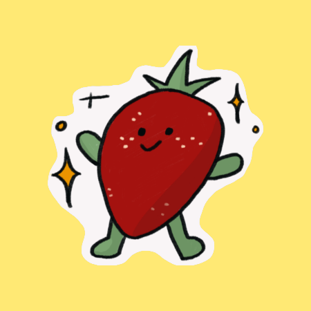 Strawberry Man Sticker
