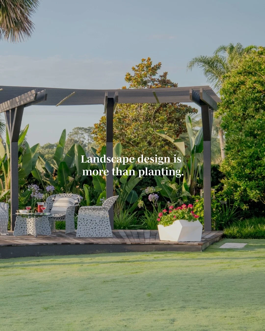 Thoughtful landscape design goes beyond what looks beautiful on day one.

Drainage, plant spacing, movement, privacy, and long-term function all shape how a space performs over time. When those details are thoughtfully considered, beauty is simply pa
