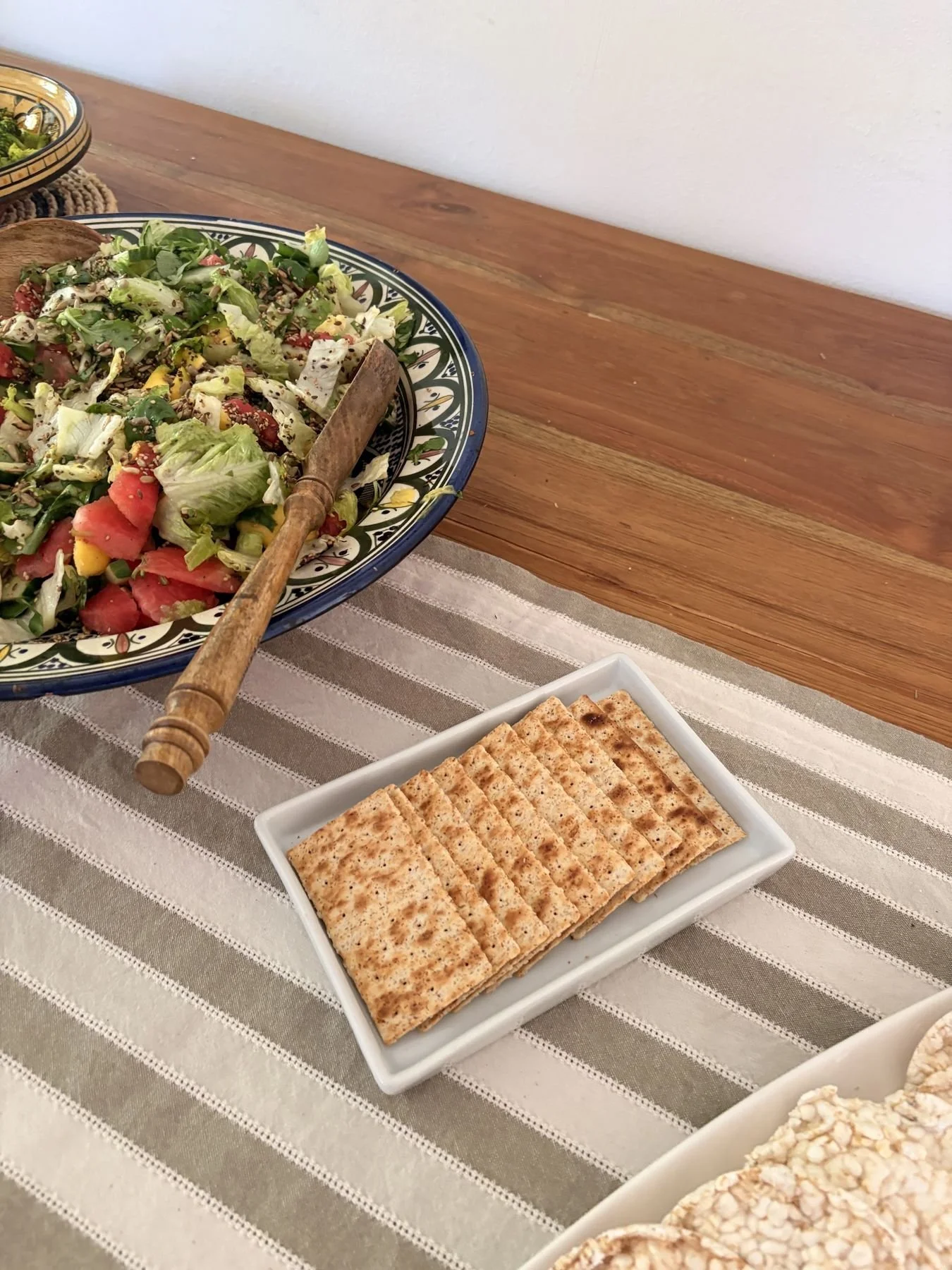 Food prepared for a shared meal at a previous Ibiza retreat