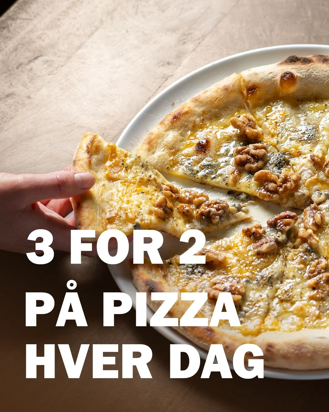 3 pizzaer. Betal for 2. 🔥

Det er dealen - hver dag 🍕
📞 Bestill: 477 51 969