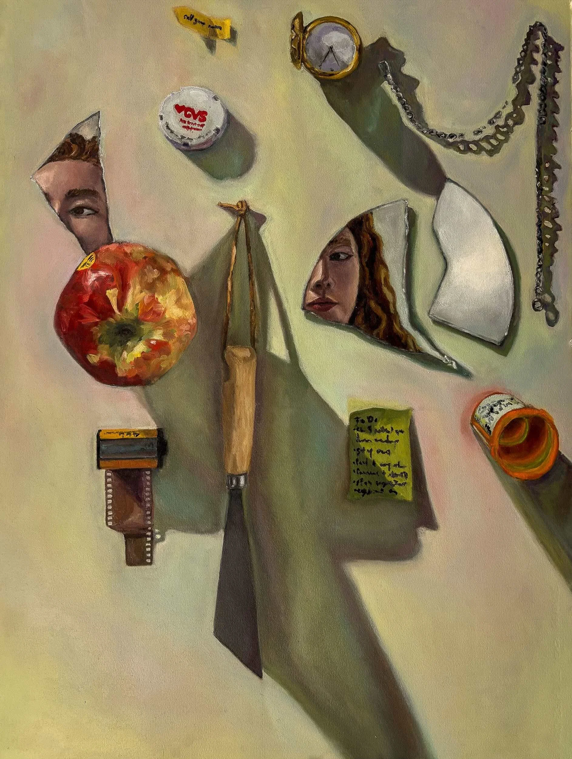 Tools for CTRL, Oil on Wood Panel, 30 x 22"