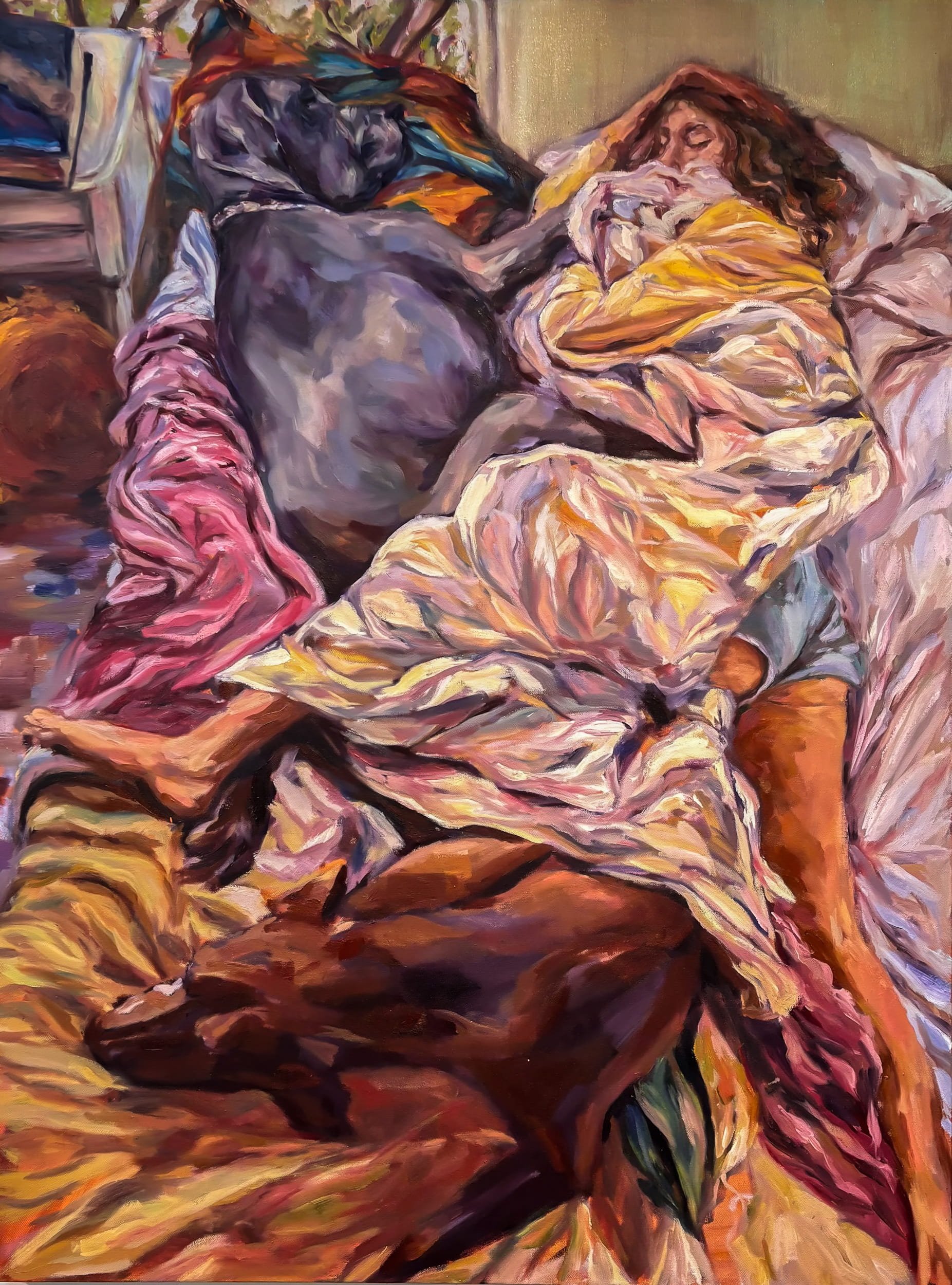 The Napping House, Oil on Canvas, 48 x 36"