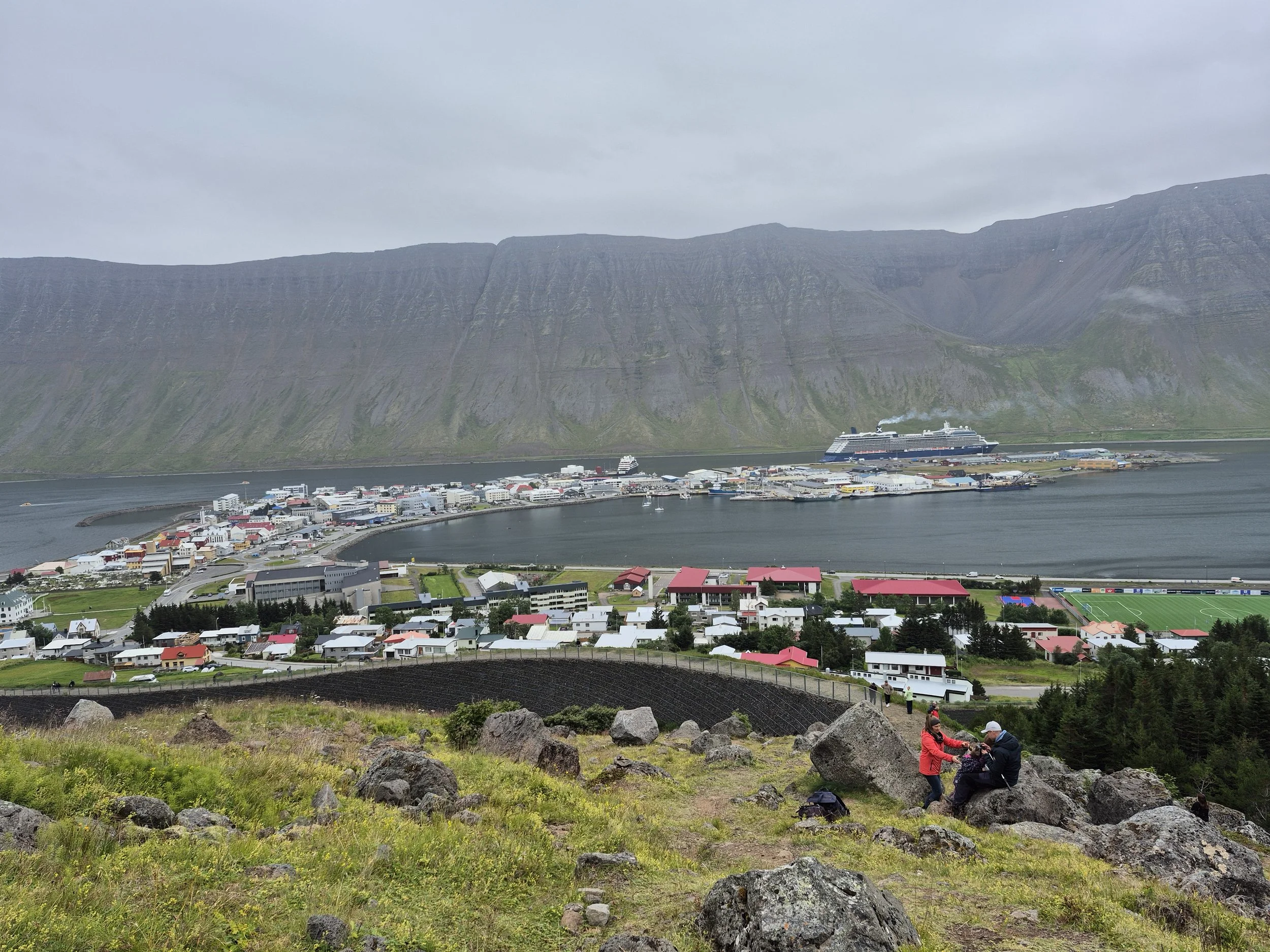 View of Isafjordur from the Mountain Trail
