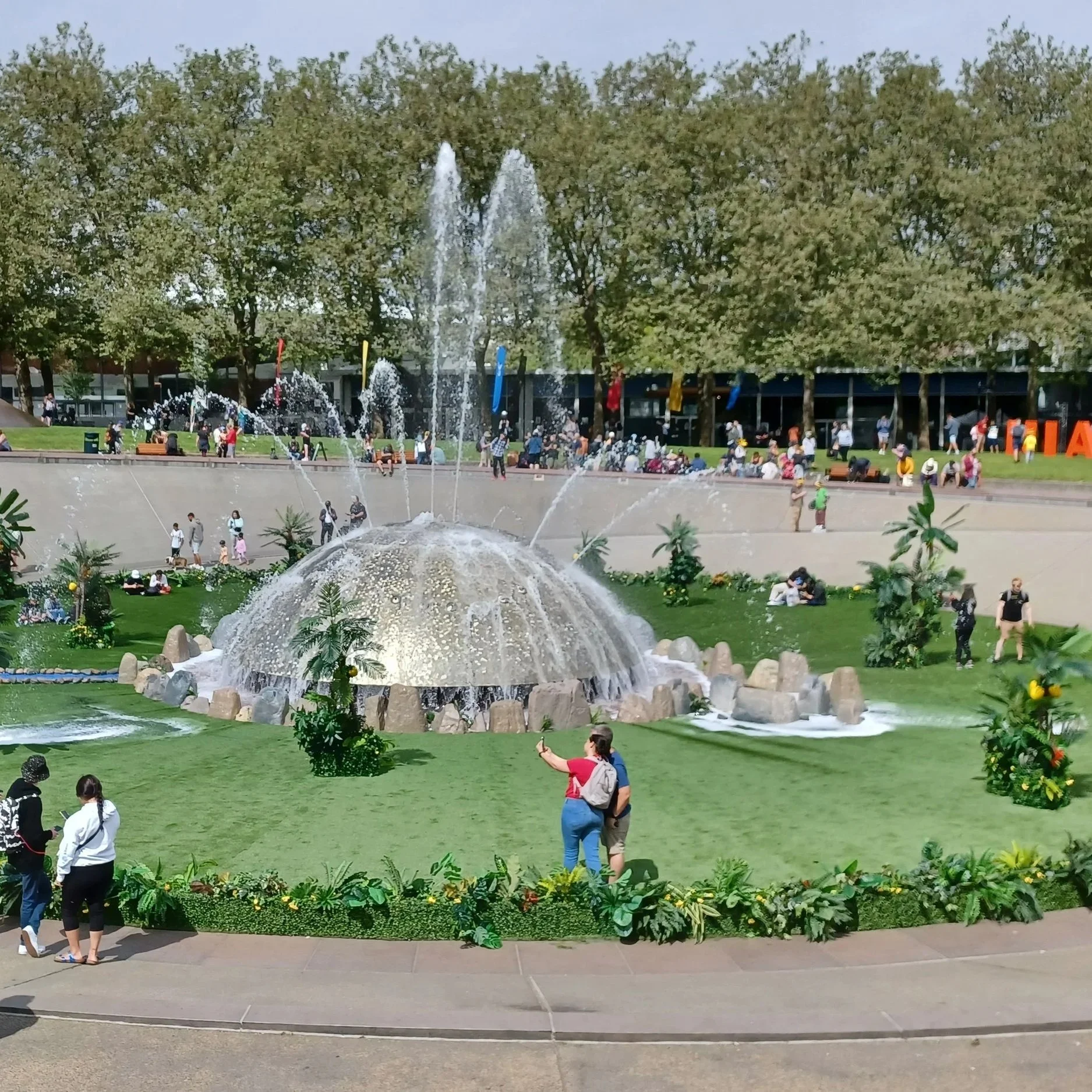 The fountain in Seattle Center Park