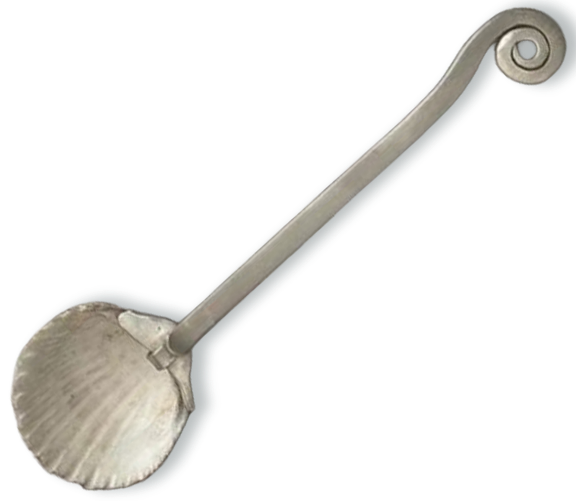 shell spoon with silver handle