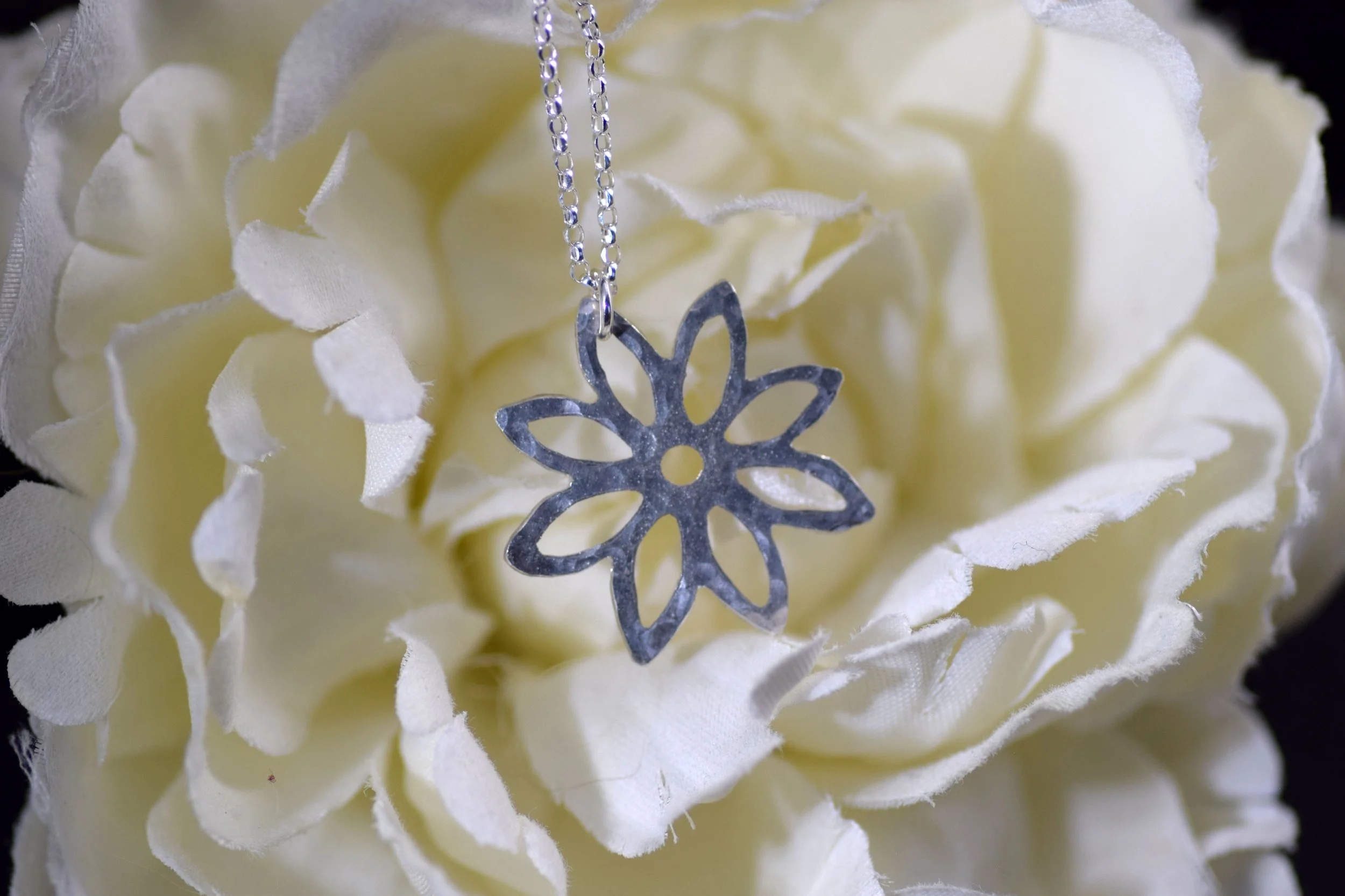 Textured Flower Pendant