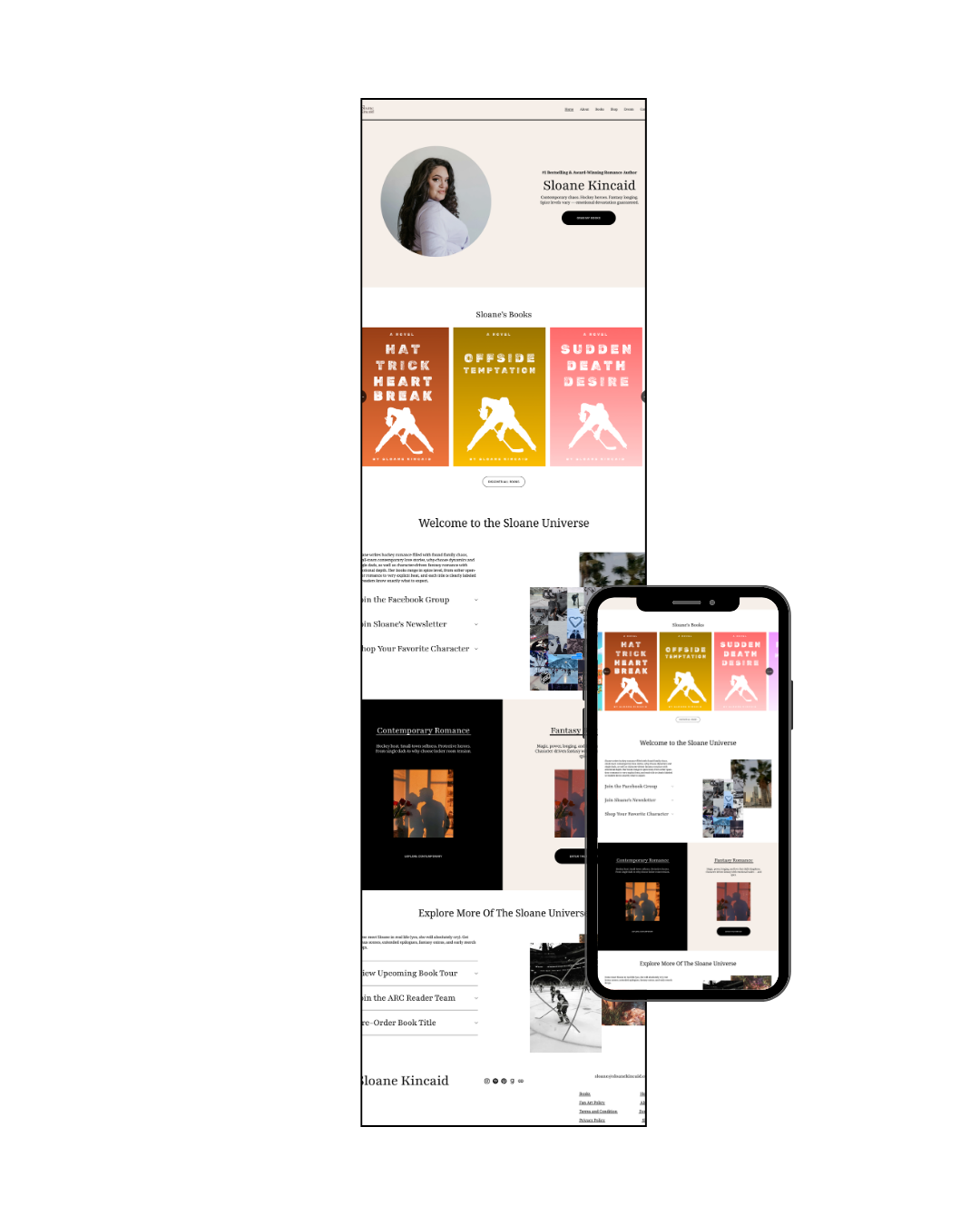 Booked & Blushed All in One Website Template for Authors